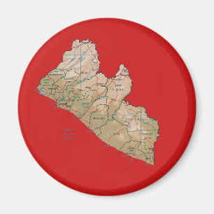 Liberia-Karte Magnet