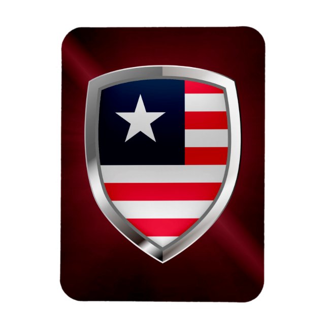 Liberia Metallic Emblem Magnet (Vertikal)