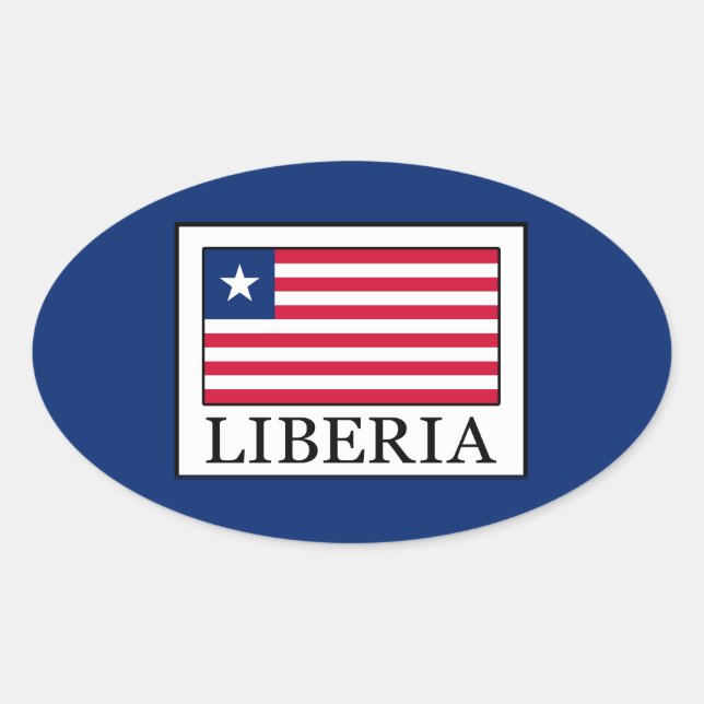 Liberia Ovaler Aufkleber (Vorderseite)