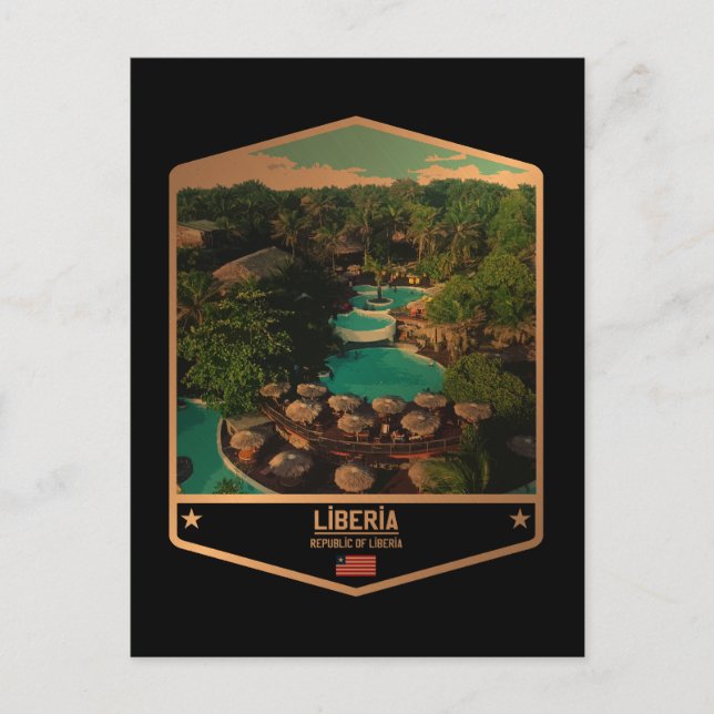 Liberia Postkarte (Vorderseite)