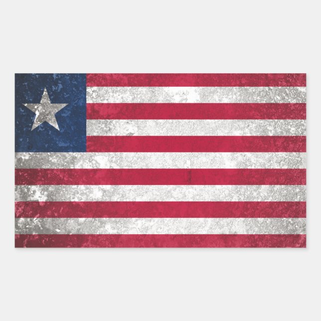 Liberia Rechteckiger Aufkleber (Vorderseite)