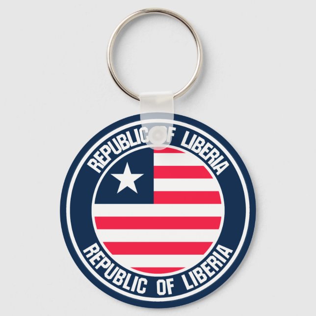 Liberia Round Emblem Schlüsselanhänger (Vorderseite)