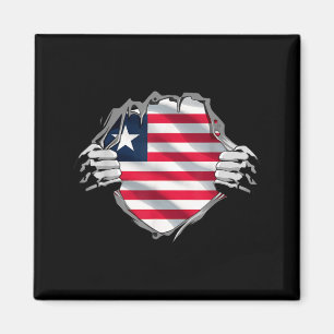 Liberia-Shirt Liberianische Flagge Unabhängigkeits Magnet