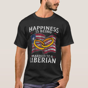 Liberian Ehe Liberia Verheiratet Hochzeitserbe T-Shirt