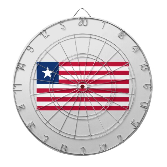 Liberianische Flagge (Liberia) Dartscheibe (vorne)