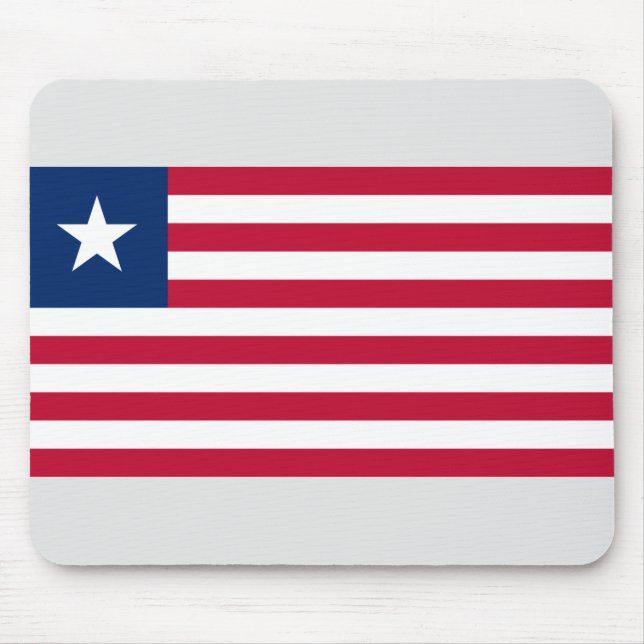 Liberianische Flagge (Liberia) Mousepad (Vorne)