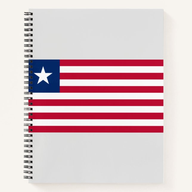Liberianische Flagge (Liberia) Notizbuch (Vorderseite)