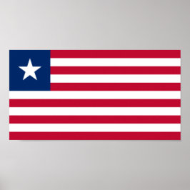 Liberianische Flagge (Liberia) Poster