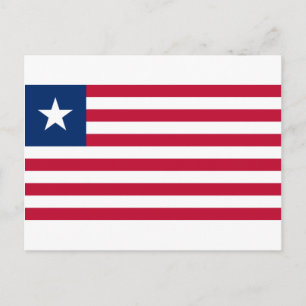 Liberianische Flagge (Liberia) Postkarte