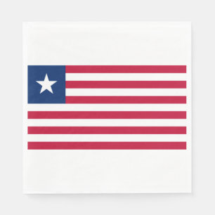 Liberianische Flagge (Liberia) Serviette