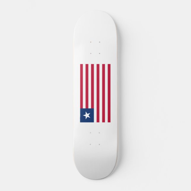 Liberianische Flagge (Liberia) Skateboard (Vorderseite)
