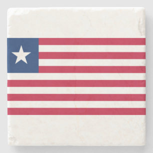 Liberianische Flagge (Liberia) Steinuntersetzer