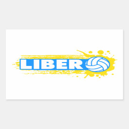 Libero-Volleyball Rechteckiger Aufkleber