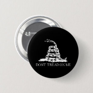 Libertäre Gadsden-Flagge Tritt nicht auf mich Schw Button