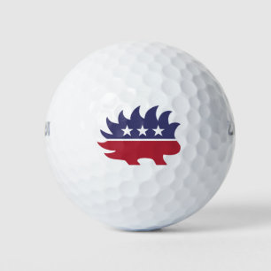 Libertarian Party Porcupine Symbol Golfball