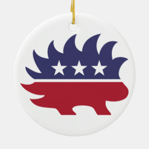 Libertarian Party Porcupine Symbol Keramik Ornament