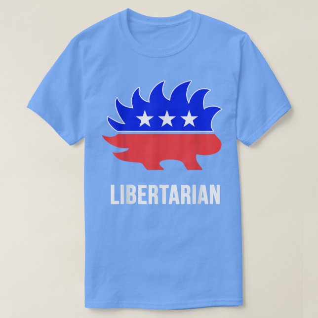 Libertarian Porcupine Libertarianism Party T-Shirt (Design vorne)
