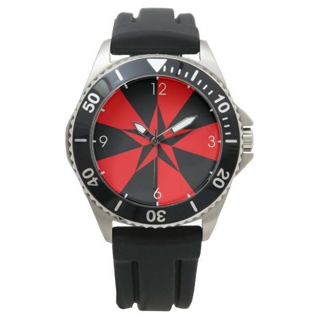 Libertarian Socialist Flag (Libertarian Socialism) Armbanduhr (Vorderseite)