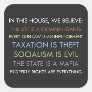 Libertarian Wir glauben, Sticker