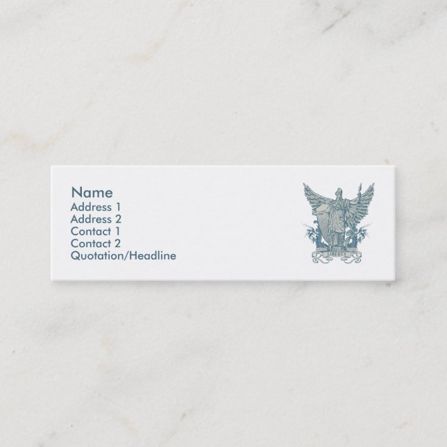 Libertas Blau-Visitenkarte Mini Visitenkarte (Vorderseite)