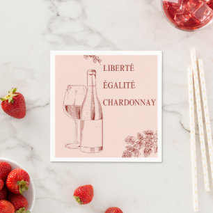 Liberté Égalité Chardonnay Der Mensch und die Wein Serviette