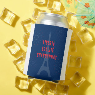Liberté Égalité Chardonnay Funny Eiffel Tower Dosenkühler