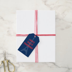 Liberté Égalité Chardonnay Funny Eiffel Tower Geschenkanhänger