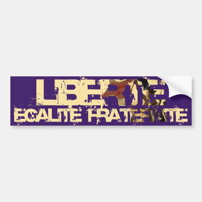 LIberte Egalite Fraternite! Französische Autoaufkleber (Vorne)