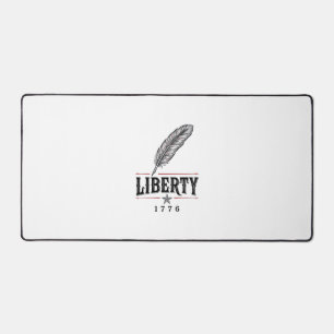 Liberty 1776 Patriotisches Federvektor-Design_1 Schreibtischunterlage