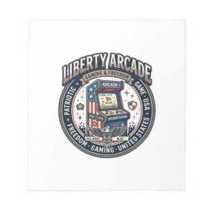 Liberty Arcade Patriotischer Patriotischer Arcade- Notizblock