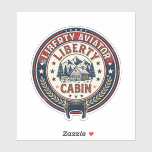 Liberty Aviator Patriotisch Patriotische Luftfahrt Aufkleber