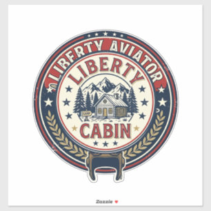 Liberty Aviator Patriotisch Patriotische Luftfahrt Aufkleber