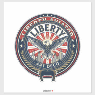 Liberty Aviator Patriotisch Patriotische Luftfahrt Aufkleber
