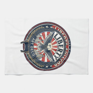 Liberty Aviator Patriotisch Patriotische Luftfahrt Geschirrtuch