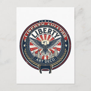 Liberty Aviator Patriotisch Patriotische Luftfahrt Postkarte