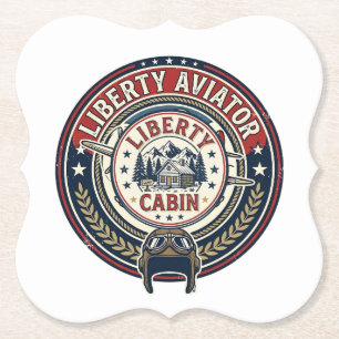 Liberty Aviator Patriotisch Patriotische Luftfahrt Untersetzer