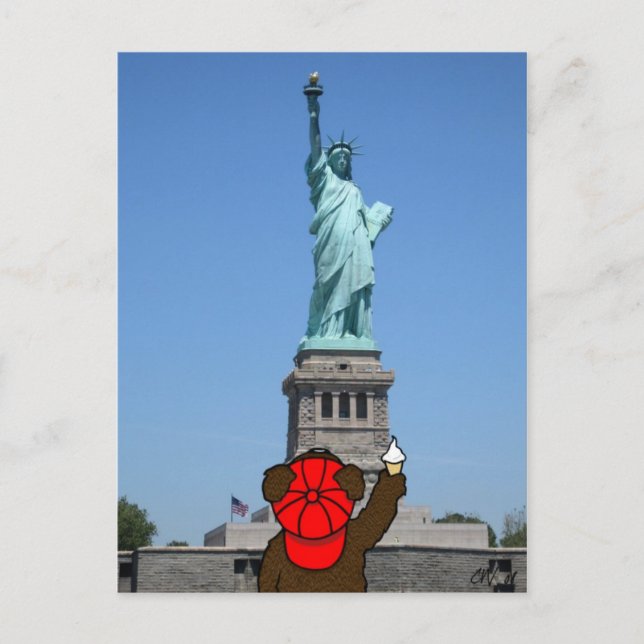 'Liberty Bear' NY Postcard Postkarte (Vorderseite)