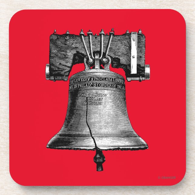 Liberty Bell, 19. Jahrhundert Getränkeuntersetzer (Vorderseite)