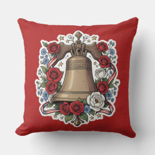Liberty Bell Florale Freiheit Kissen