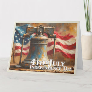 Liberty Bell Kunst für die Feier zum 4. Juli Dankeskarte
