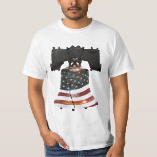 Liberty Bell mit amerikanischer Flagge T-Shirt