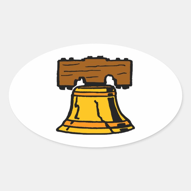 Liberty Bell Ovaler Aufkleber (Vorderseite)
