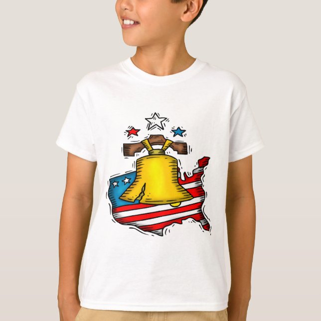 Liberty Bell patriotisch T-Shirt (Vorderseite)