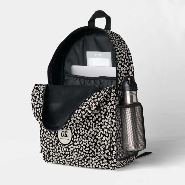 Liberty Black 1 Bedruckter Rucksack (Rückseitige Ecke links (Offen) )
