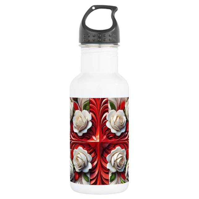 Liberty Bottle English Rose Design Edelstahlflasche (Vorderseite)