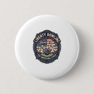 Liberty Bowling Patriotisch Patriotisches Bowling Button