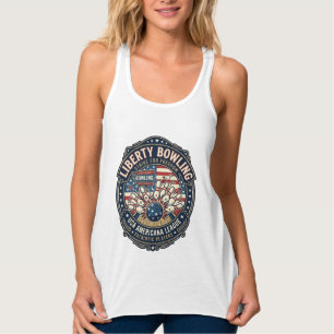 Liberty Bowling Patriotisch Patriotisches Bowling Tank Top