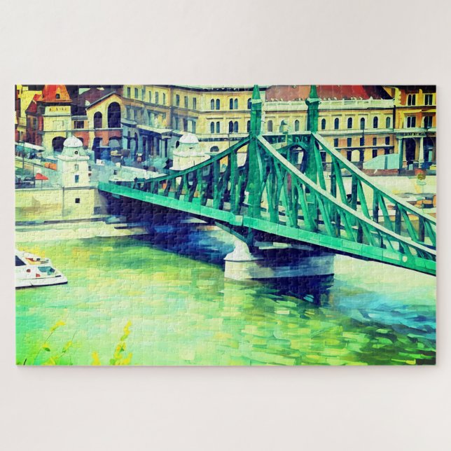 Liberty-Brücke - Budapest - Malerei Puzzle (Horizontal)