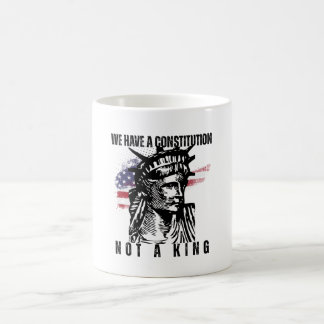 Liberty Bust with Grunge Flag Art Kaffeetasse