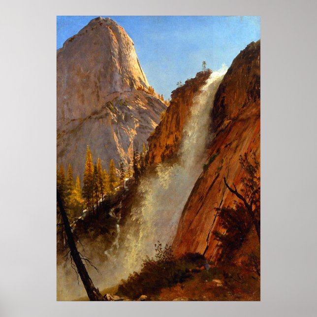 Liberty Cap Yosemite Park Wasserfall 1873 Poster (Vorne)